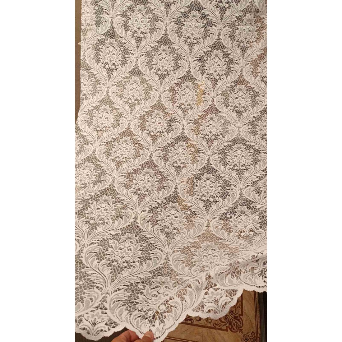 Короткая тюль жаккардовая 160 см