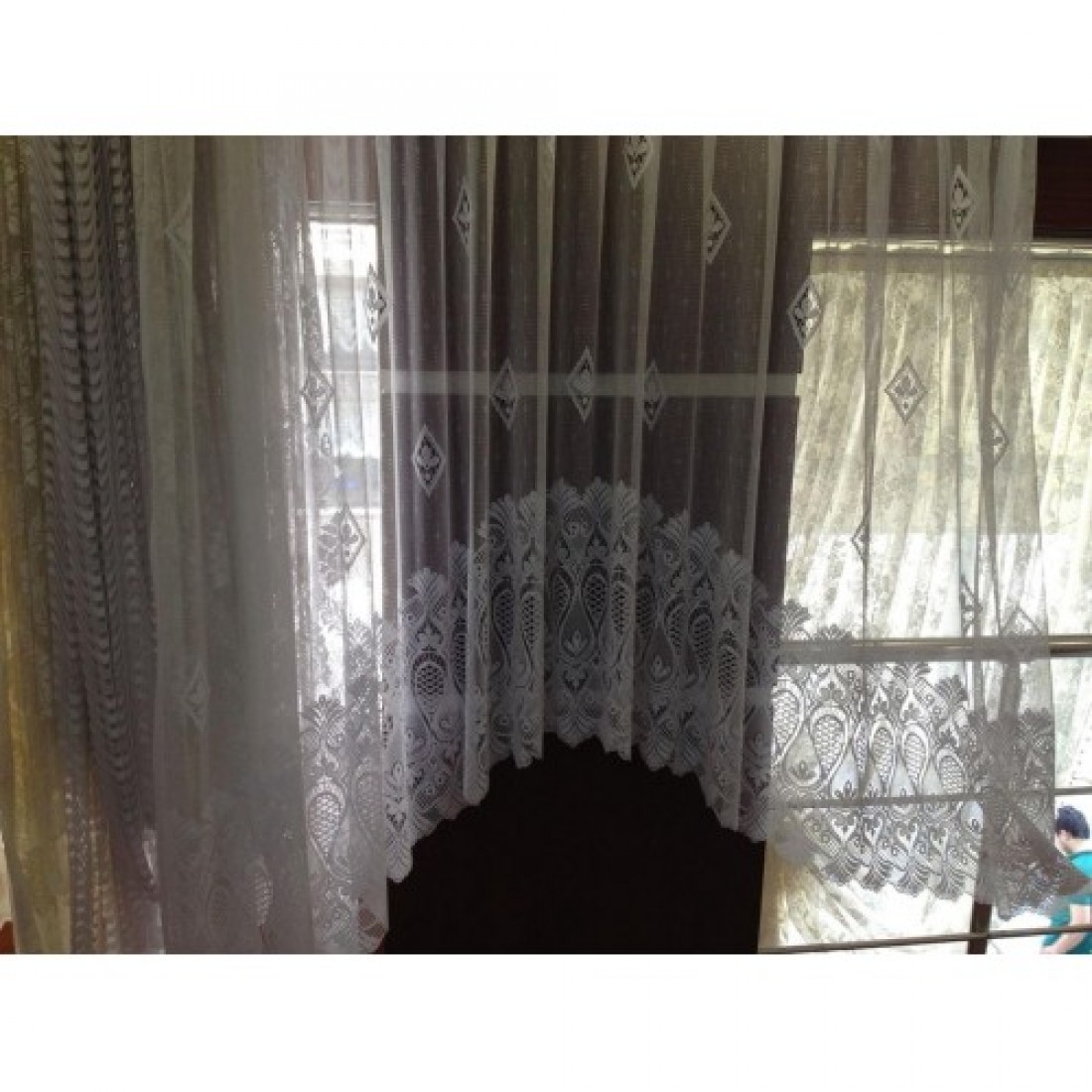 Тюль кухонная арка 190 см однотонная