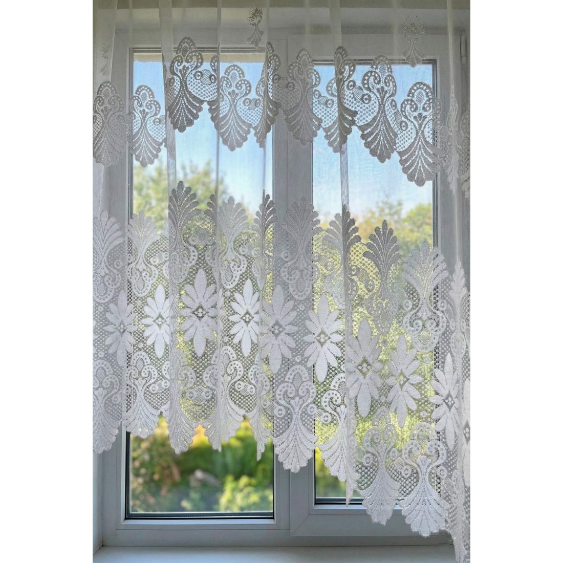 Тюль кухонная арка 190 см однотонная