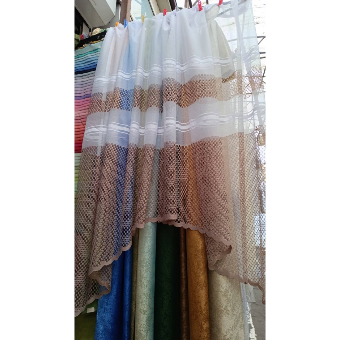 Жаккардовые тюли кухонные (190*300 см)