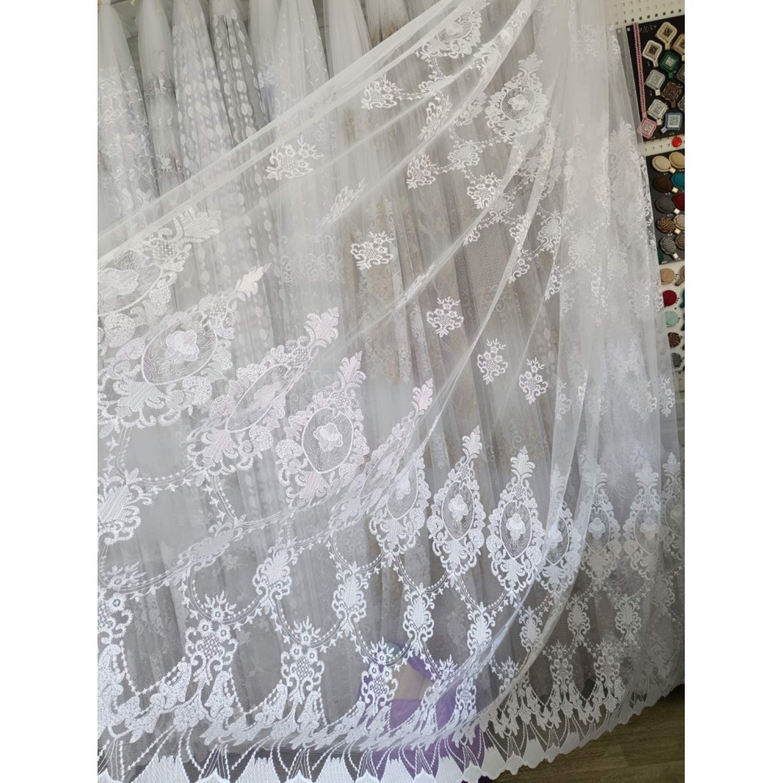 Тюль махра на фатине